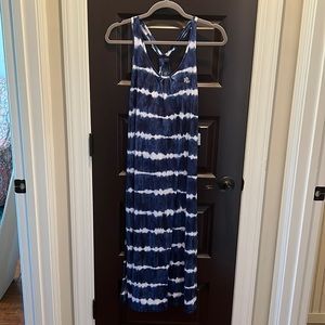 Size M Ralph Lauren blue & white tie dye swim coverup/dress NEW WITH TAGS